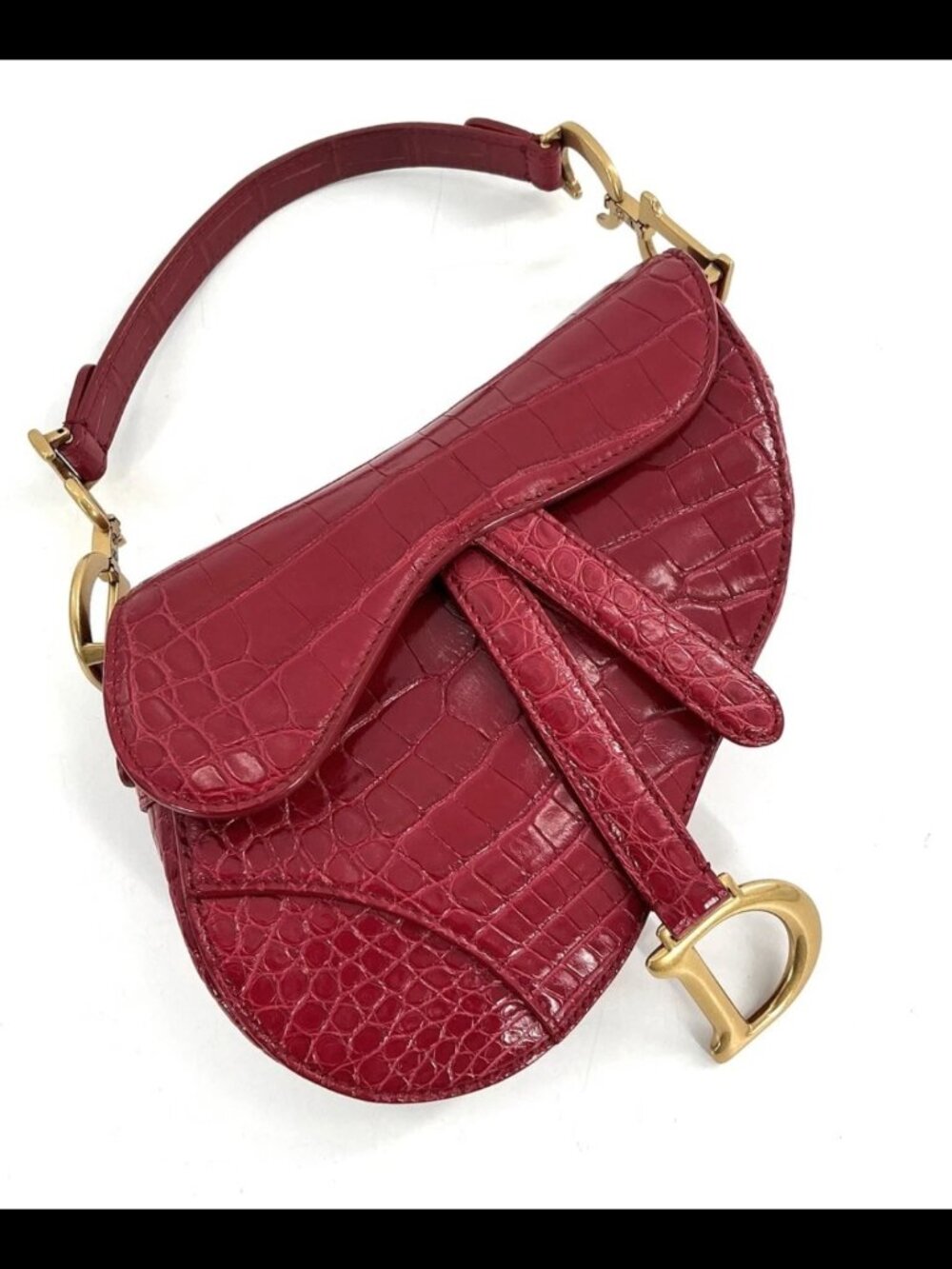 Christian Dior Mini Alligator Saddle bag - Picture 1 of 14